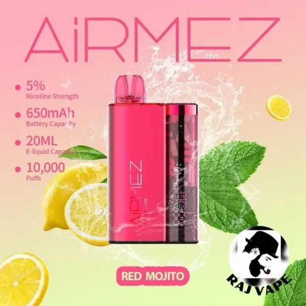 Airmez 10000 Puffs Disposable Vape Red Mojito Flavor in UAE